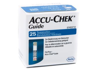 Accu-chek guide 25 strips retail strisce per la misurazione della glicemia accu-chek guide 25 pezzi cod retail